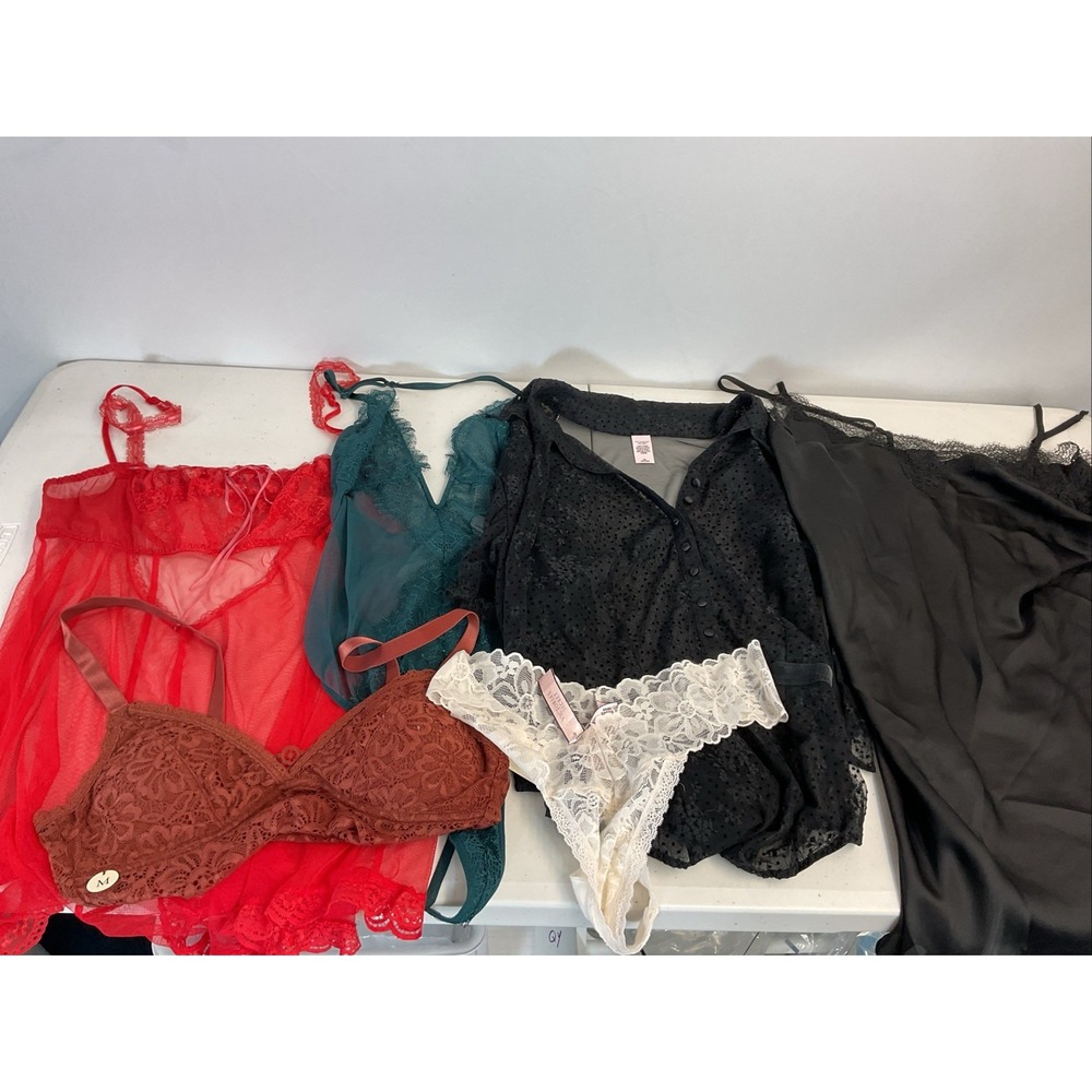 6 PC lingerie Lot Victoria's Secret SZ  MD Bodysuit, Nighties, lace, Some‎ NWT